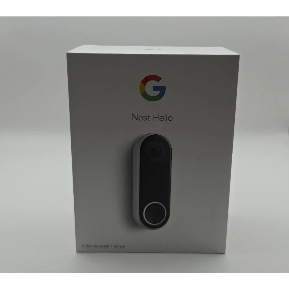 Google Nest Hello Wired Video Doorbell Complete With Accessories Open Box